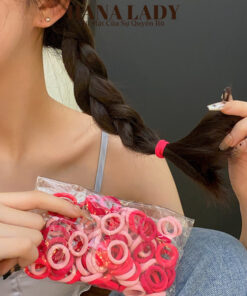 Set 200 Dây Thun Cột Tóc Mini Siêu Dai - Thun Buộc Tóc, Tết Tóc Cho Nữ PKT069 9