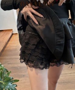 Chân Váy Ren Bảo Hộ - Quần Váy Ren Tầng Mặc Trong Váy, Phối Đồ Đi Chơi Đa Phong Cách CV01 12