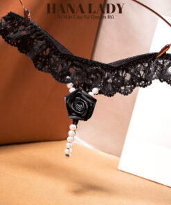 Quần Lọt Khe Ren Nữ Sexy Phối Dây Ngọc Đính Hoa Hồng Quyến Rũ LK160 11