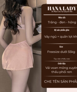 Váy Ngủ Ren Sexy - Đầm Ngủ 2 Dây Voan Xuyên Thấu Hở Ngực Phối Ren Gợi Cảm VN641 5 Váy Ngủ Ren Sexy - Đầm Ngủ 2 Dây Voan Xuyên Thấu Hở Ngực Phối Ren Gợi Cảm VN641 9