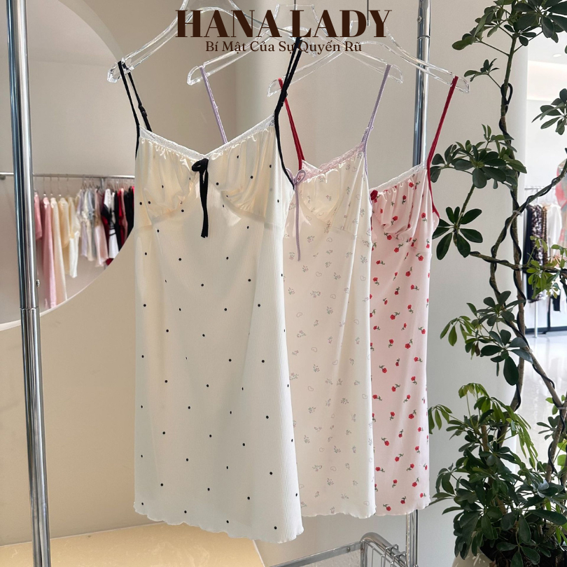 Váy Ngủ Thun Nữ - Đầm Ngủ Thun Gân Mặc Nhà Họa Tiết Dễ Thương VN640 10