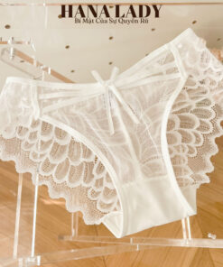 Quần Lót Nữ - Quần Chip Ren Nổi Xuyên Thấu Viền Bèo Đính Nơ Sexy Quyến Rũ LK161 16