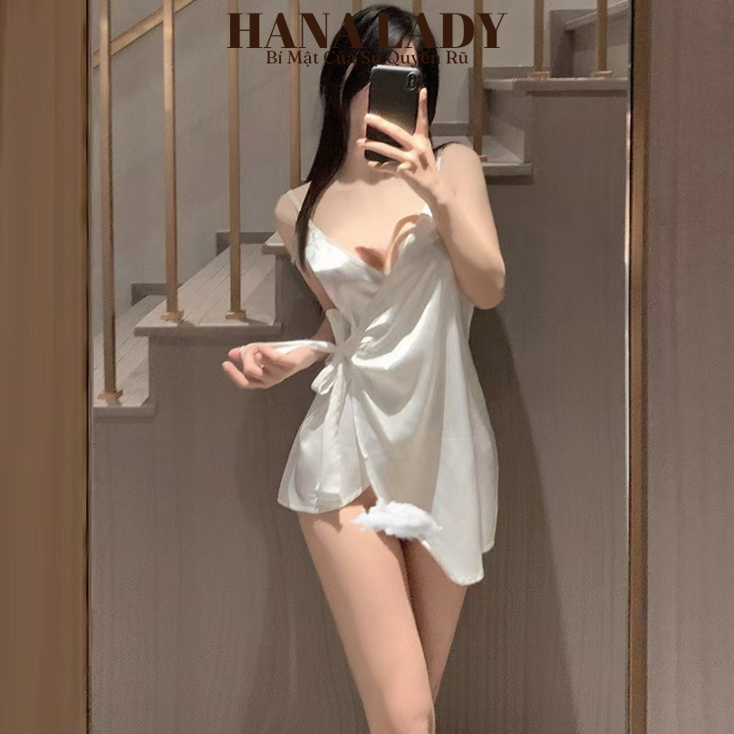 Váy Ngủ Lụa Sexy - Đầm Ngủ Lụa 2 Dây Cột Dây Điệu Đà Quyến Rũ VN643 10