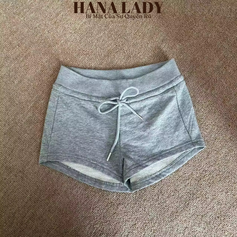 Quần Short Nữ Basic - Quần Đùi Nỉ Dây Rút Dáng Thể Thao Năng Động Q01 10