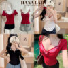 Áo Thun Trơn, Áo Thun Mùa Hè Phối Bra Kèm Mút Ngực Phong Cách Hàn Quốc Dịu Dàng Nữ Tính 2
