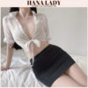 Đồ Ngủ Cosplay Thư Ký Croptop Cột Dây Sexy Gợi Cảm CP059 2 Đồ Ngủ Cosplay Thư Ký Croptop Cột Dây Sexy Gợi Cảm CP059 2