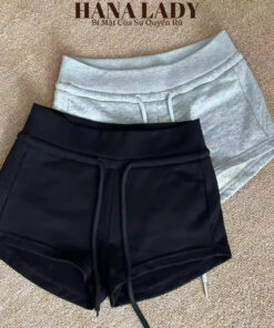 Quần Short Nữ Basic - Quần Đùi Nỉ Dây Rút Dáng Thể Thao Năng Động Q01 8