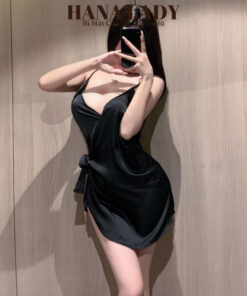 Váy Ngủ Lụa Sexy - Đầm Ngủ Lụa 2 Dây Cột Dây Điệu Đà Quyến Rũ VN643 9