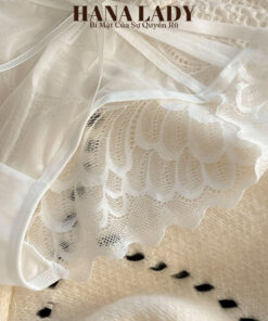 Quần Lót Nữ - Quần Chip Ren Nổi Xuyên Thấu Viền Bèo Đính Nơ Sexy Quyến Rũ LK161 12