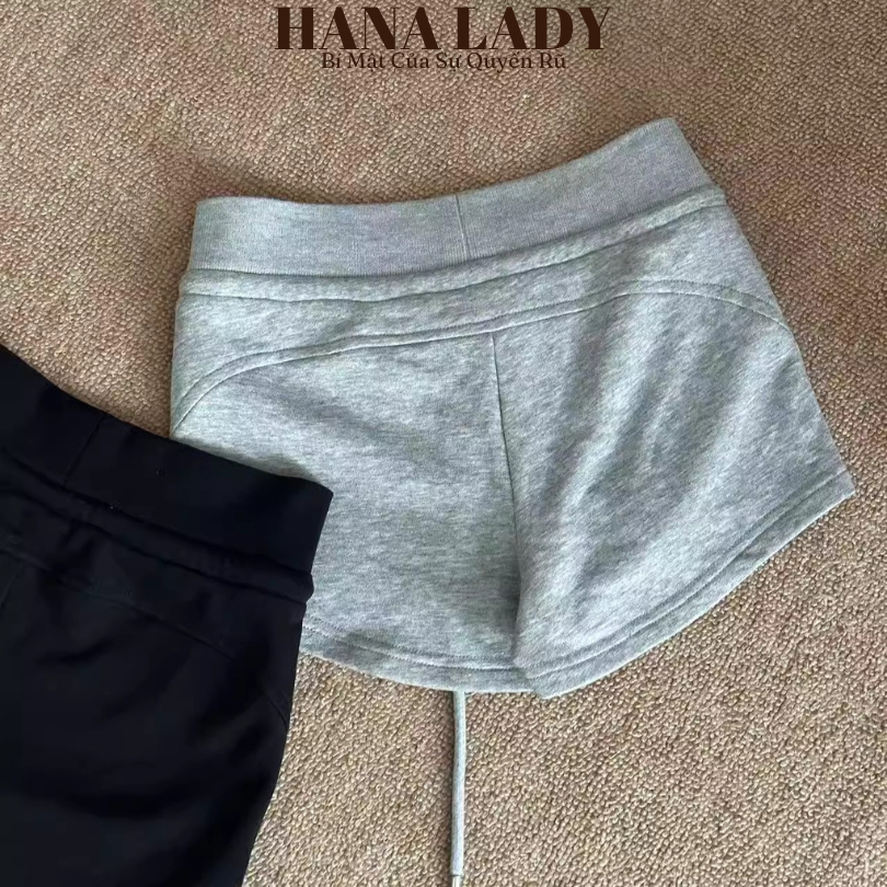 Quần Short Nữ Basic - Quần Đùi Nỉ Dây Rút Dáng Thể Thao Năng Động Q01 11