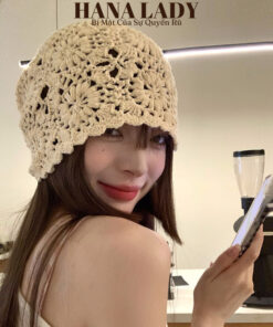 Mũ Len Trùm Đầu - Mũ Dệt Kim Tua Rua Đính Hoa Thời Trang Xinh Yêu PKT073 13