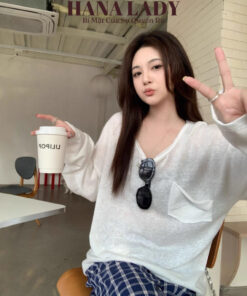 Áo Thun Giấy Túi Rách Form Rộng Trễ Vai - Áo Thun Mỏng Mùa Hè Mặc Nhiều Kiểu VN647 15