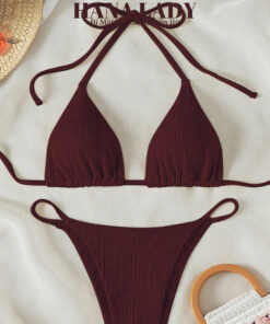 Bikini Đi Biển Cho Nữ - Đồ Tắm, Đồ Bơi Gân Trơn 2 Mảnh Sexy Nhiều Màu BN176 15