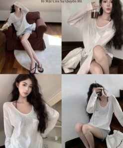 Áo Thun Giấy Túi Rách Form Rộng Trễ Vai - Áo Thun Mỏng Mùa Hè Mặc Nhiều Kiểu VN647 13