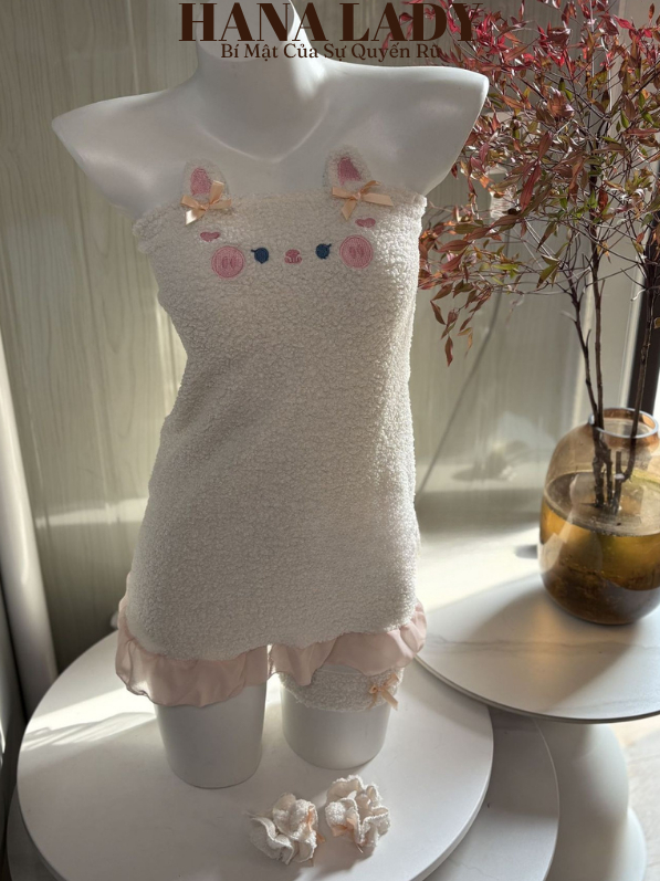 Đồ Ngủ Lông Mềm Cosplay - Váy Ngủ Body Cosplay Mèo Dễ Thương Kèm Phụ Kiện CP327 10