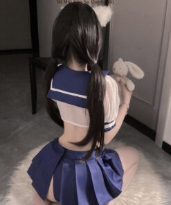 Cosplay Sexy - Đồ Ngủ Cosplay Nữ Sinh Xuyên Thấu Gợi Cảm Kèm Quần CP125 9