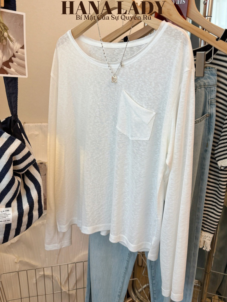 Áo Thun Giấy Túi Rách Form Rộng Trễ Vai - Áo Thun Mỏng Mùa Hè Mặc Nhiều Kiểu VN647 9 Áo Thun Giấy Túi Rách Form Rộng Trễ Vai - Áo Thun Mỏng Mùa Hè Mặc Nhiều Kiểu VN647 16