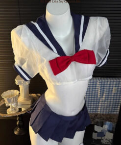 Cosplay Sexy - Đồ Ngủ Cosplay Nữ Sinh Xuyên Thấu Gợi Cảm Kèm Quần CP125 8