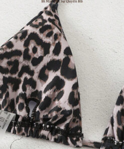 Áo Bikini Tách Lẻ - Áo Bra Tắm Dây Mảnh Da Beo Gợi Cảm Kèm Mút Tháo Rời BN178 13
