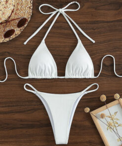 Bikini Đi Biển Cho Nữ - Đồ Tắm, Đồ Bơi Gân Trơn 2 Mảnh Sexy Nhiều Màu BN176 11