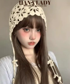 Mũ Len Trùm Đầu - Mũ Dệt Kim Tua Rua Đính Hoa Thời Trang Xinh Yêu PKT073 10