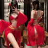 Cosplay Cổ Trang Sexy - Đồ Ngủ Hóa Trang Trung Hoa Xẻ Tà Phối Kim Tuyến Quyến Rũ CP325 1