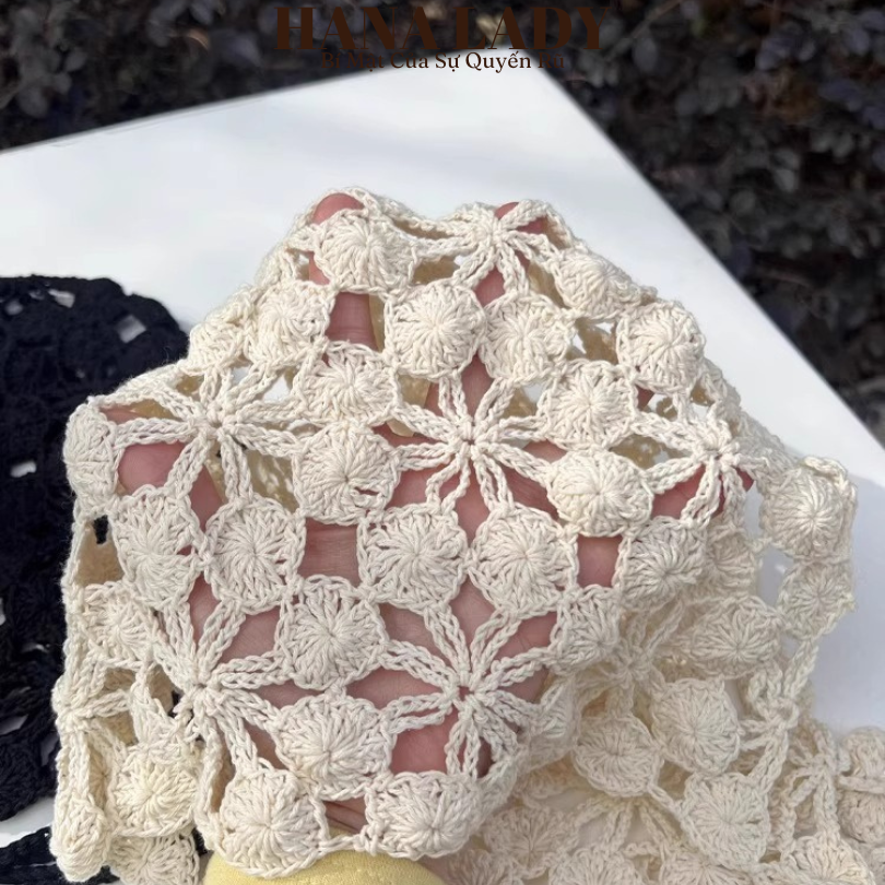 Mũ Len Trùm Đầu - Mũ Dệt Kim Tua Rua Đính Hoa Thời Trang Xinh Yêu PKT073 14