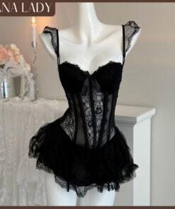 Váy Ngủ Corset Ren Sexy - Đầm Ngủ 2 Dây Gợi Cảm Có Gọng Mút Kèm Đai Kẹp Tất VN653 7 Váy Ngủ Corset Ren Sexy - Đầm Ngủ 2 Dây Gợi Cảm Có Gọng Mút Kèm Đai Kẹp Tất VN653 14