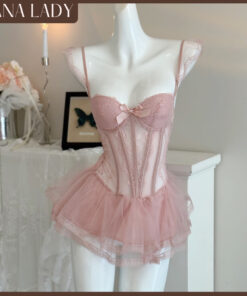 Váy Ngủ Corset Ren Sexy - Đầm Ngủ 2 Dây Gợi Cảm Có Gọng Mút Kèm Đai Kẹp Tất VN653 6 Váy Ngủ Corset Ren Sexy - Đầm Ngủ 2 Dây Gợi Cảm Có Gọng Mút Kèm Đai Kẹp Tất VN653 13