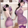 Đồ Ngủ Cosplay Sexy - Sườn Xám Trung Hoa Xuyên Thấu Gợi Cảm Họa Tiết Bướm Hoa Quyến Rũ CP331 1