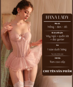 Váy Ngủ Corset Ren Sexy - Đầm Ngủ 2 Dây Gợi Cảm Có Gọng Mút Kèm Đai Kẹp Tất VN653 5 Váy Ngủ Corset Ren Sexy - Đầm Ngủ 2 Dây Gợi Cảm Có Gọng Mút Kèm Đai Kẹp Tất VN653 12