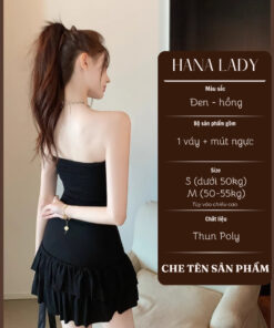 Đầm Ống Xòe 2 Tầng - Váy Thun Ôm Body Cúp Ngực Dáng Ngắn Nhún Eo Tôn Dáng Quyến Rũ VN655 11