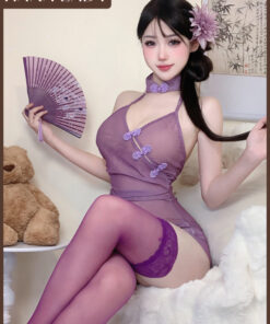 Đồ Ngủ Cosplay Sexy - Sườn Xám Trung Hoa Xuyên Thấu Gợi Cảm Họa Tiết Bướm Hoa Quyến Rũ CP331 4 Đồ Ngủ Cosplay Sexy - Sườn Xám Trung Hoa Xuyên Thấu Gợi Cảm Họa Tiết Bướm Hoa Quyến Rũ CP331 9