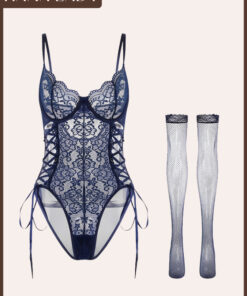 Đồ Ngủ Bodysuit Sexy Kèm Tất - Đồ Lót Liền Thân Có Gọng Phối Ren Đan Dây Quyến Rũ VN658 4 Đồ Ngủ Bodysuit Sexy Kèm Tất - Đồ Lót Liền Thân Có Gọng Phối Ren Đan Dây Quyến Rũ VN658 9