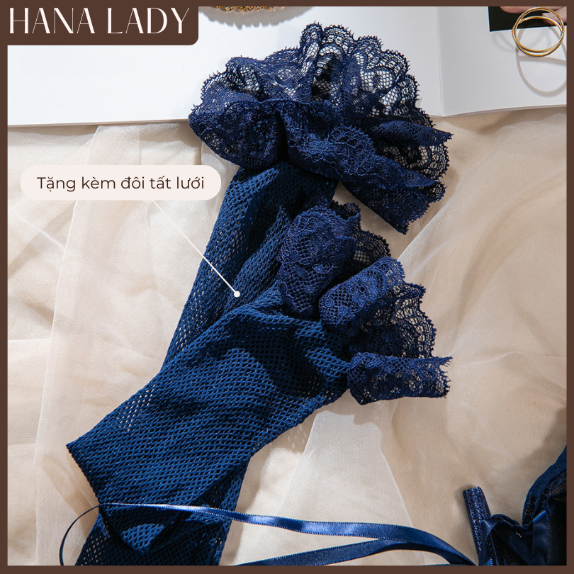 Đồ Ngủ Bodysuit Sexy Kèm Tất - Đồ Lót Liền Thân Có Gọng Phối Ren Đan Dây Quyến Rũ VN658 12