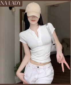 Áo Thun Ôm Body Tay Ngắn - Áo Croptop Thun Gân Có Chiết Eo Tôn Dáng AO010 6 Áo Thun Ôm Body Tay Ngắn - Áo Croptop Thun Gân Có Chiết Eo Tôn Dáng AO010 13