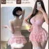 Váy Ngủ Nữ - Đầm Ngủ Kiểu Corset Form Xòe Có Mút Ngực Họa Tiết Cherry Đáng Yêu VN657 2 Váy Ngủ Nữ - Đầm Ngủ Kiểu Corset Form Xòe Có Mút Ngực Họa Tiết Cherry Đáng Yêu VN657 2