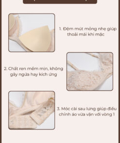 Áo Lót Nữ Không Gọng - Áo Bra Ren Mút Mỏng Tháo Rời Mềm Mại Thoáng Khí AL029 11