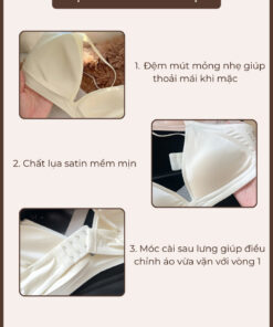 Áo Lót Nữ Không Gọng - Áo Bra Lụa Satin Mút Mỏng Thoáng Khí Mềm Mát AL028 5 Áo Lót Nữ Không Gọng - Áo Bra Lụa Satin Mút Mỏng Thoáng Khí Mềm Mát AL028 13