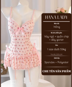 Váy Ngủ Nữ - Đầm Ngủ Kiểu Corset Form Xòe Có Mút Ngực Họa Tiết Cherry Đáng Yêu VN657 6 Váy Ngủ Nữ - Đầm Ngủ Kiểu Corset Form Xòe Có Mút Ngực Họa Tiết Cherry Đáng Yêu VN657 12