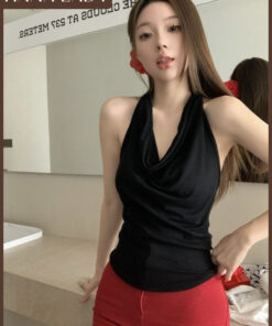 Áo Yếm Cổ Đổ Chất Thun Ôm Body Tôn Dáng Mặc Được 2 Kiểu AO013 7 Áo Yếm Cổ Đổ Chất Thun Ôm Body Tôn Dáng Mặc Được 2 Kiểu AO013 14