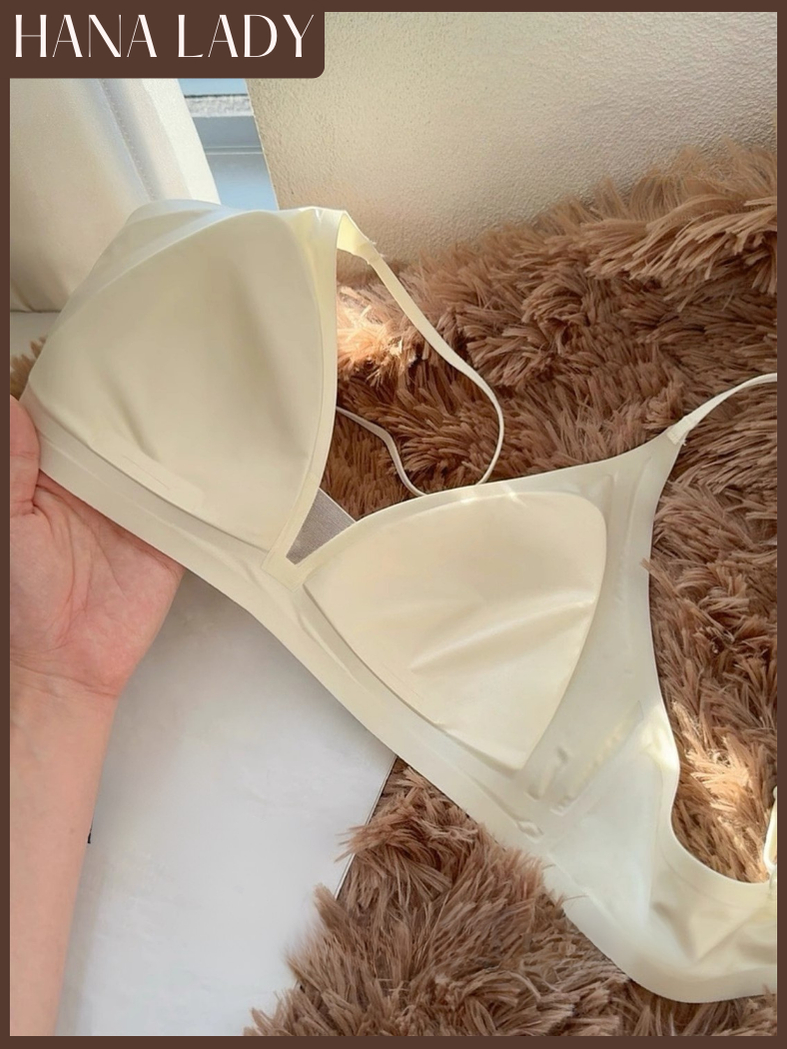 Áo Lót Nữ Không Gọng - Áo Bra Lụa Satin Mút Mỏng Thoáng Khí Mềm Mát AL028 19
