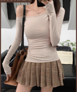 Áo Thun Body Trễ Vai - Áo Ôm Lệch Vai Tay Dài Thiếu Kế Chiết Eo Tôn Dáng AO09 4 Áo Thun Body Trễ Vai - Áo Ôm Lệch Vai Tay Dài Thiếu Kế Chiết Eo Tôn Dáng AO09 13