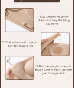 Áo Lót Nữ Chất Su Mỏng Không Gọng - Áo Bra Su Không Viền Dây Mảnh Chống Xệ Gom Quả Đẹp AL030 12