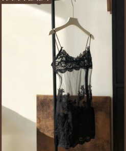 Váy Ngủ Body - Đầm Ngủ Voan Phối Ren Hoa Hồng Kèm Quần VN673 8