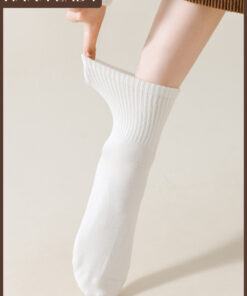 Set 6 Đôi Tất Vớ Nam Nữ Cổ Cao Basic Chất Cotton Co Giãn Thoáng Khí TV060 8