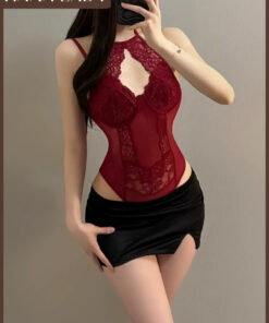 Bodysuit Ren Hoa - Áo Liền Thân Có Gọng Cổ Yếm Chất Ren Phong Cách Retro VN670 5 Bodysuit Ren Hoa - Áo Liền Thân Có Gọng Cổ Yếm Chất Ren Phong Cách Retro VN670 12