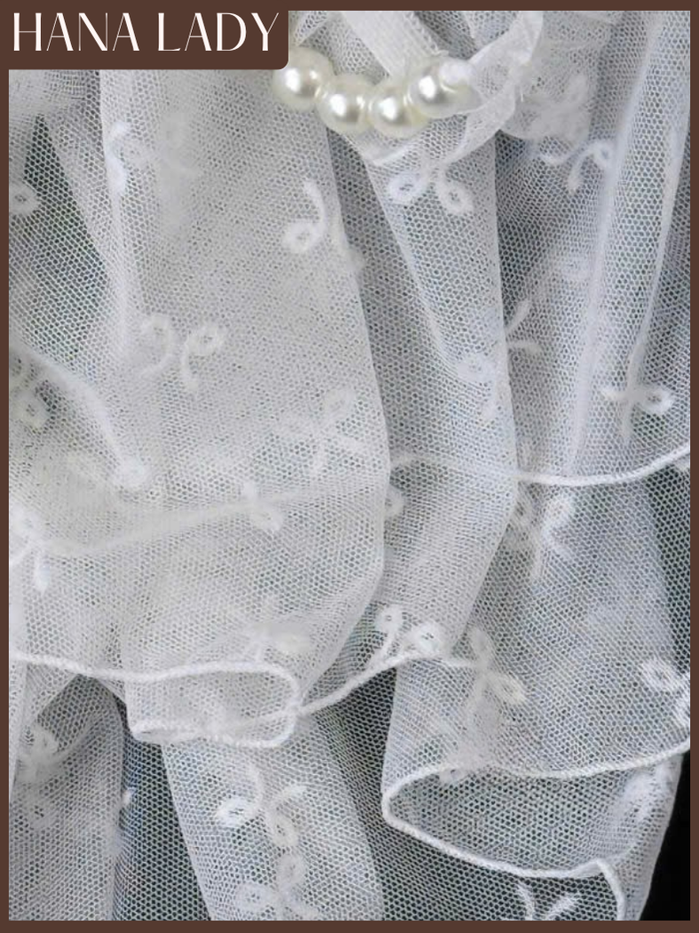 Váy Ngủ Ren - Đầm Ngủ Xòe Ren Mỏng Đính Nơ Phối Dây Ngọc VN661 17