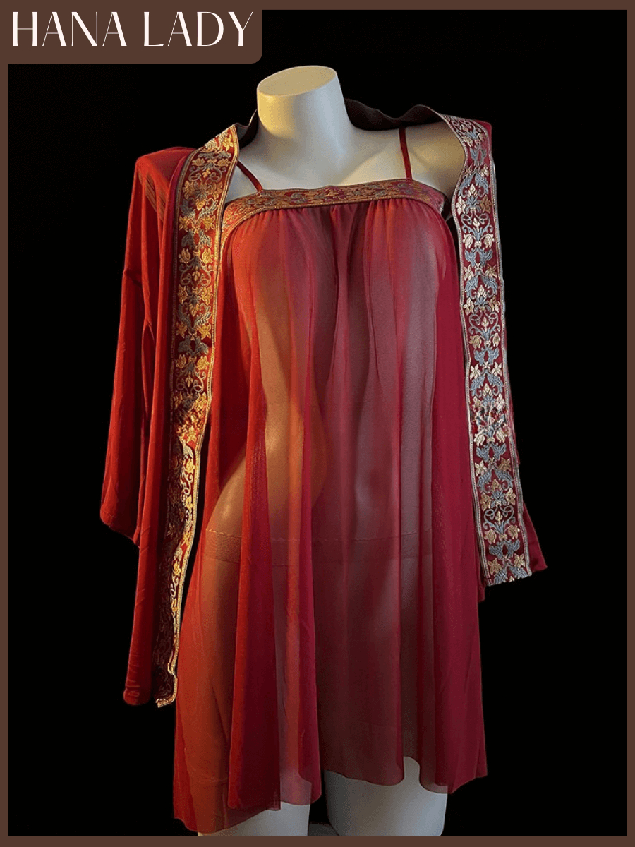 主图-01 Đồ Ngủ Cosplay Phong Cách Trung Hoa - Váy Ngủ Hóa Trang Kèm Áo Choàng CP332 5