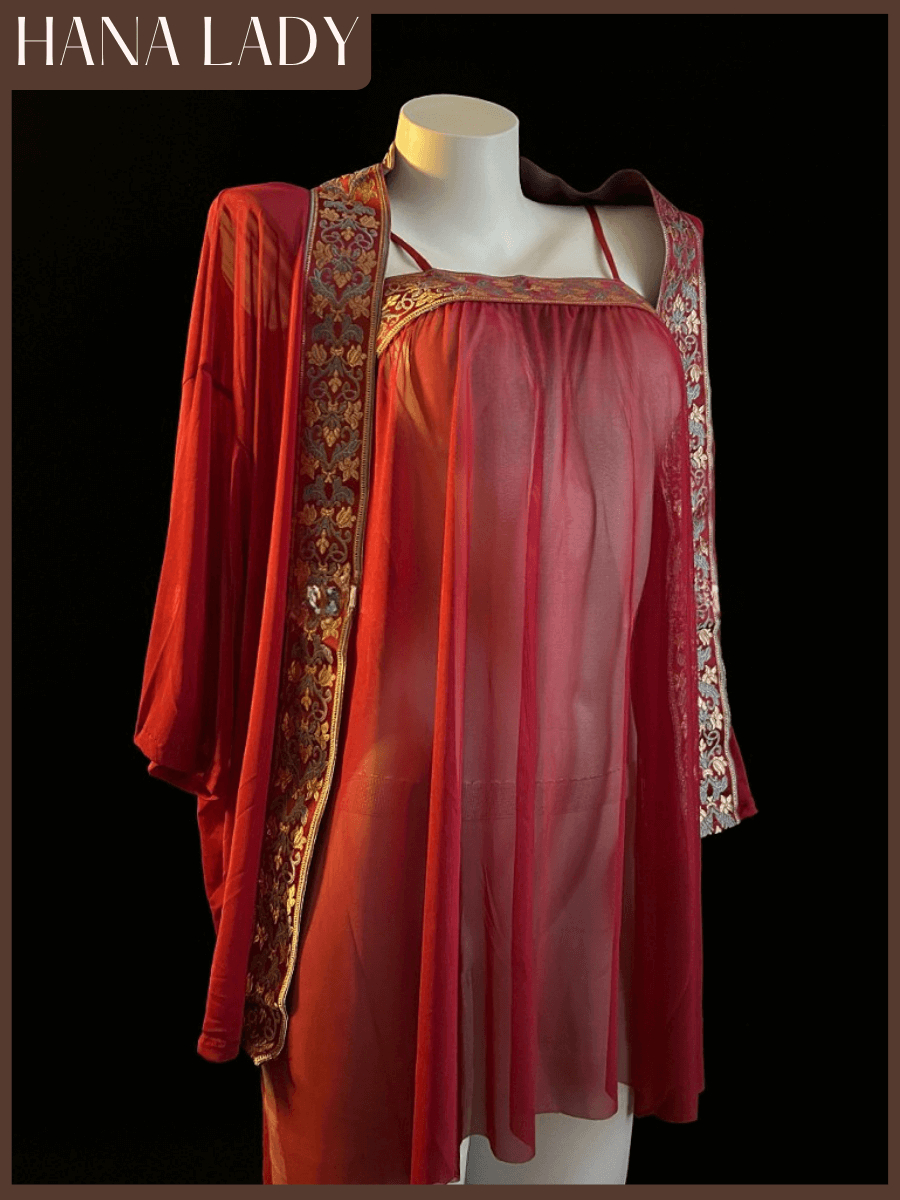 主图-02 Đồ Ngủ Cosplay Phong Cách Trung Hoa - Váy Ngủ Hóa Trang Kèm Áo Choàng CP332 4